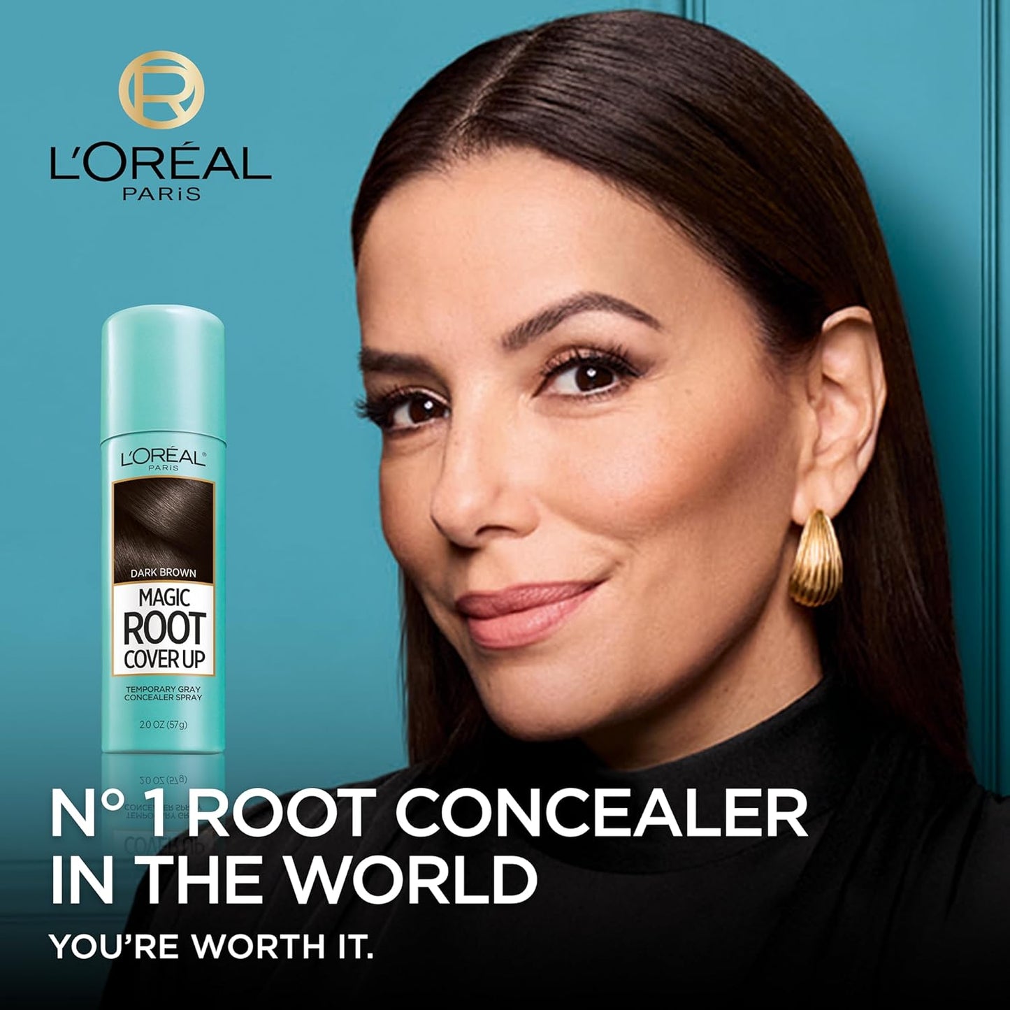 L'Oreal Paris Magic Root Cover Up Gray Concealer Spray, Medium Brown, 2 Oz(Packaging May Vary)