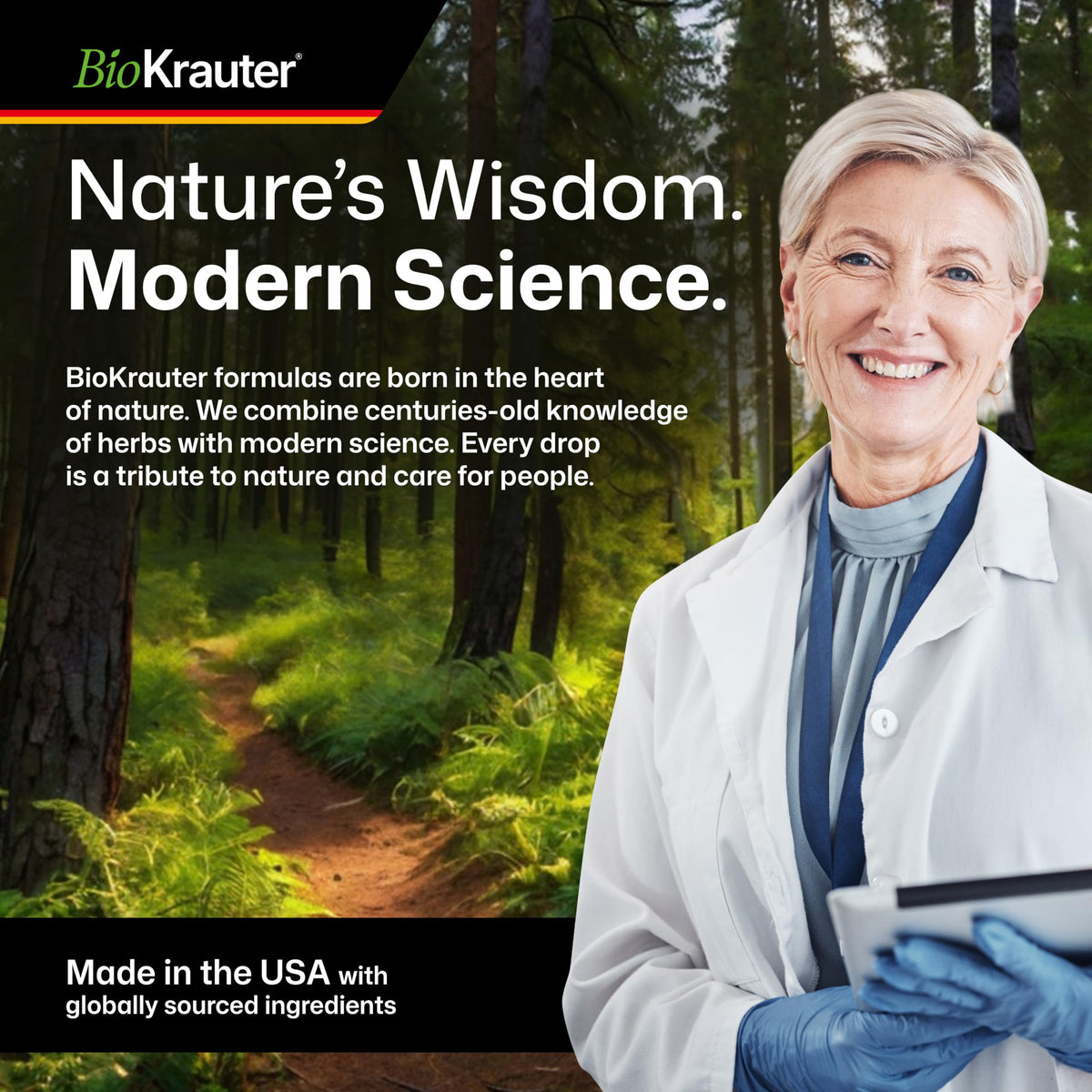 BIO KRAUTER® Horsetail Supplement for Hair, Skin & Nails - Vegan & Pure Horsetail Herb Liquid Drops 660 mg per Serving 4 Fl.Oz. - Silica Hair Supplement - Alcohol & Sugar Free - 56 Days of Supply