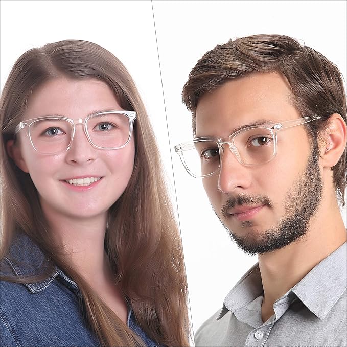 YEIN Bifocal Reading Glasses with Blue Light Blocking Lenses, Bifocal Reader for Women and Men, Vintage Square frame with Spring Hinge (+0.50/+2.75 magnification)