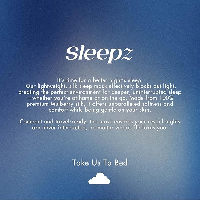 Silk Sleep Mask | 100% Mulberry Silk for Ultimate Comfort | Blocks Light for Deep Sleep & Relaxation | Hypoallergenic, Skin-Friendly, and Temperature-Regulating