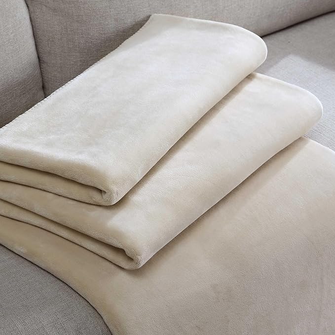 Calvin Klein - King Blanket, Super Soft Plush Bedding, Luxury Bed Blanket, Oeko-Tex Certified (Modern Reversible Solid Light Beige, King)