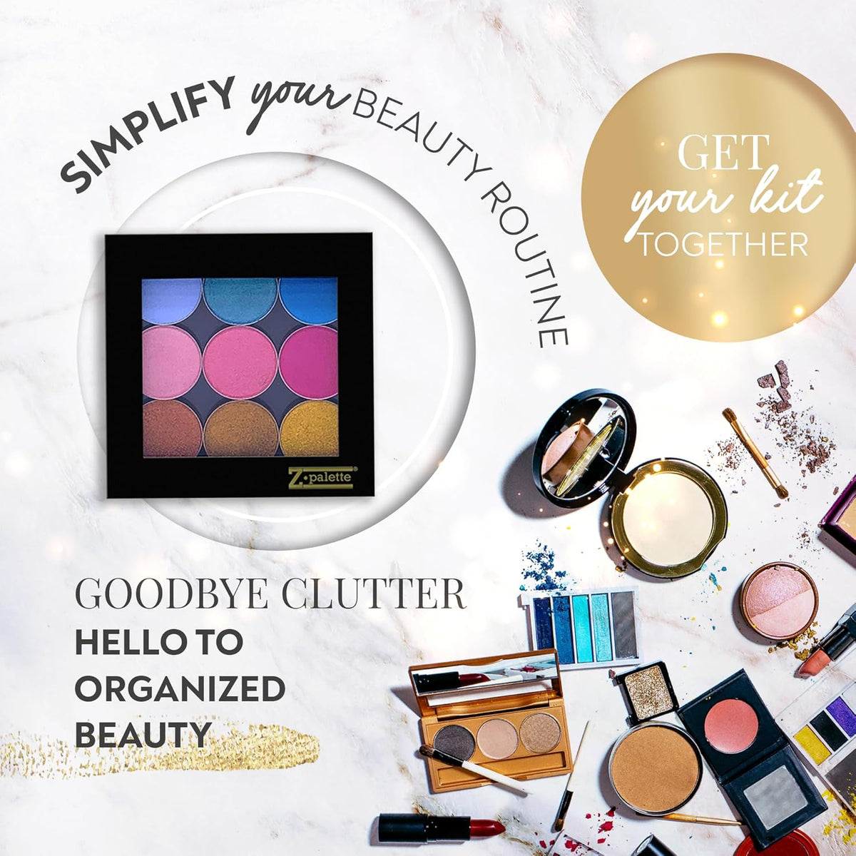 Small Magnetic Makeup Palette, Empty Magnetic Palette, Universal Magnet makeup palette for Eyeshadows, Powders, Customizable Beauty Organizer with Clear Window