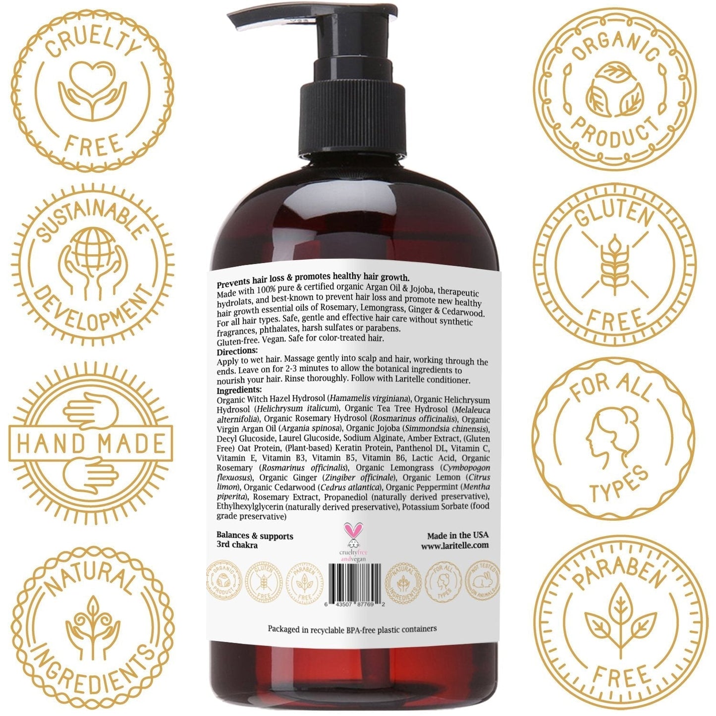 Organic Shampoo Diamond Strong 520ml