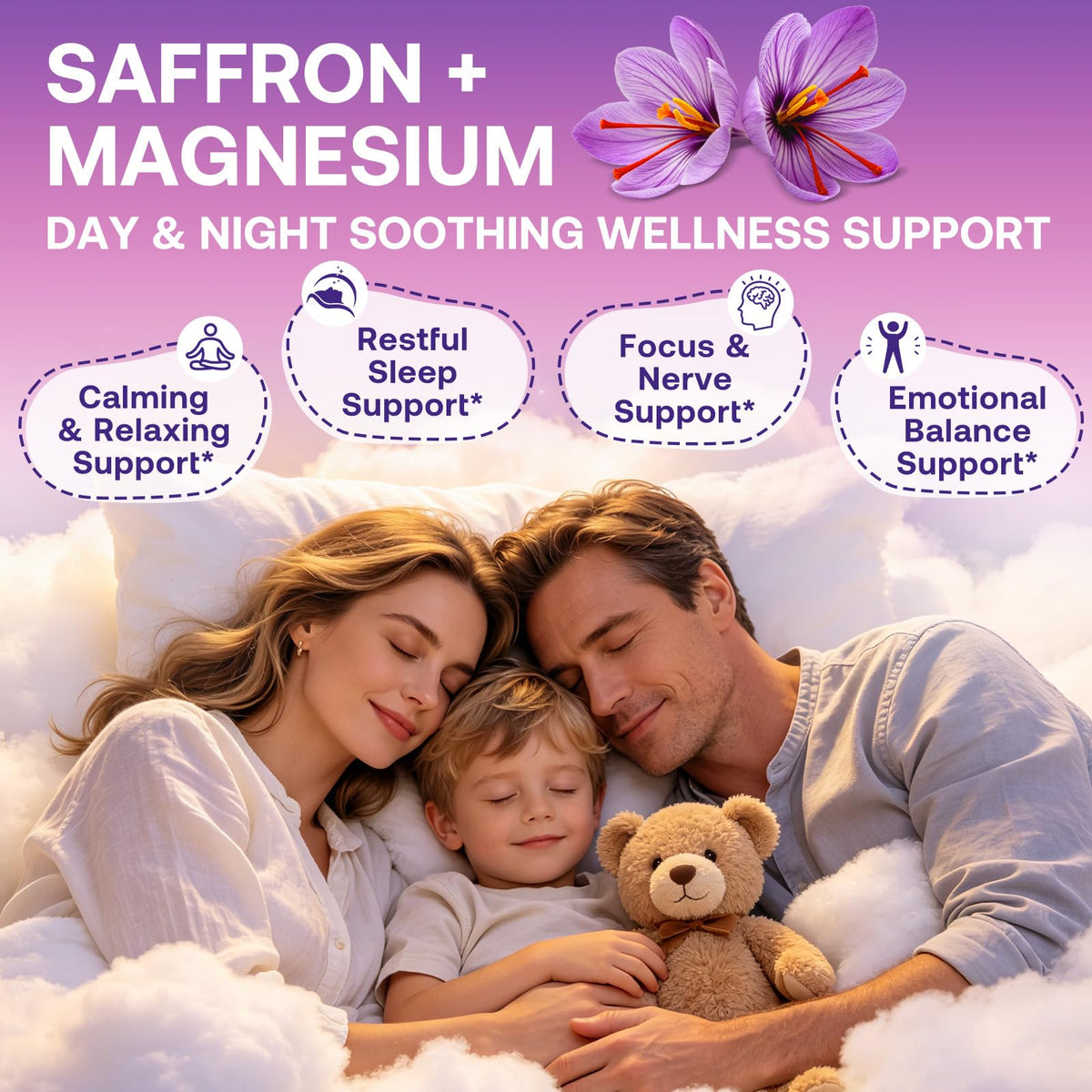 CNCHEF Saffron Gummies 88.5 mg with Magnesium, B6, D3 & Lutein – 60 Count