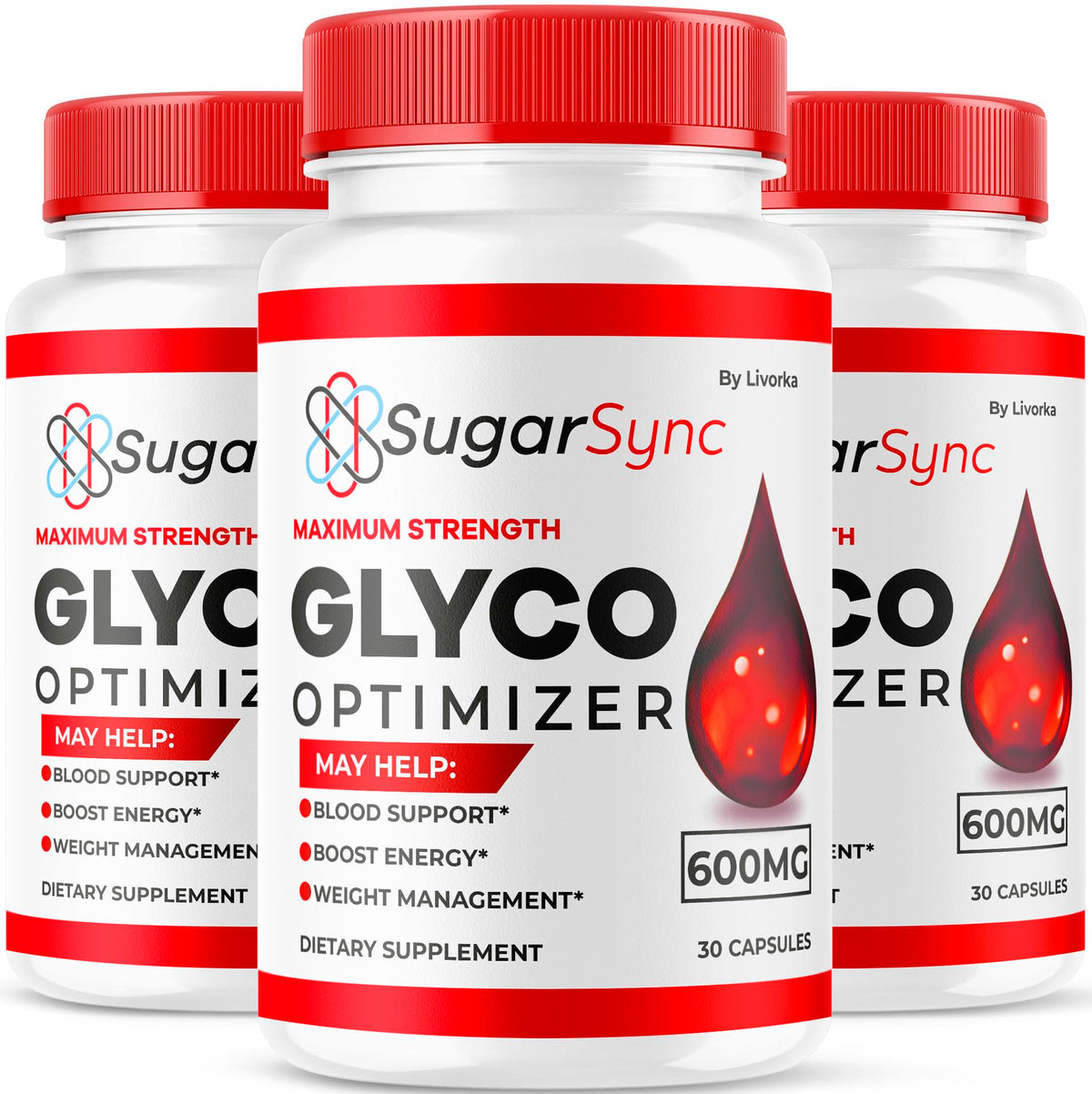LIVORKA (3 Pack) Sugar Sync Glyco Optimizer, Sugar Sync Glyco, SugarSync, SugarSync Glyco, Sugar Sync Glyco Optimizer Reviews, 90 Capsules