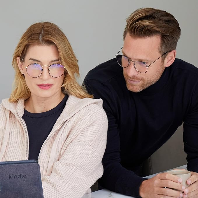 OPULIZE Sol Reading Glasses Blue Light Blocking 3 Pack Metal Anti Headache Glare Improve Sleep Computer Mens Womens BBB94