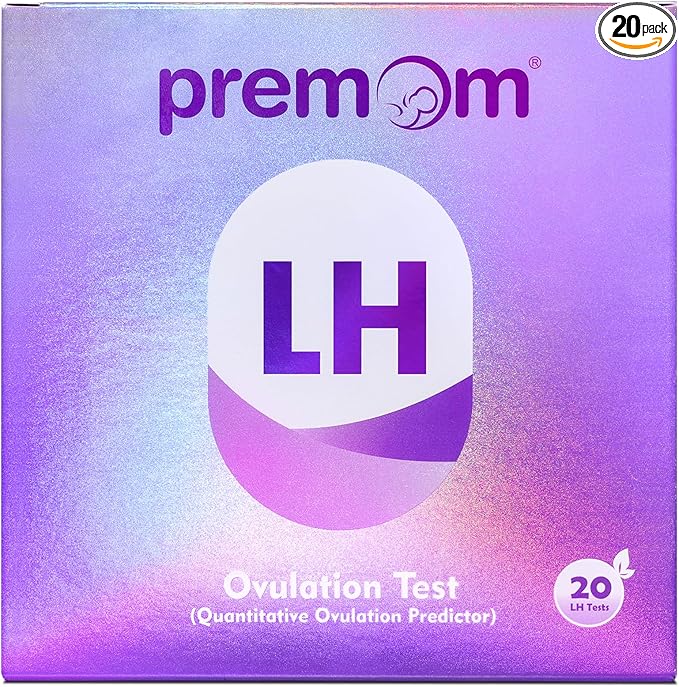 Premom Quantitative Ovulation Test Strips, Ovulation Predictor Kit with Smart Digital Ovulation Reader APP, Numerical Ovulation Tests, 20 LH Test