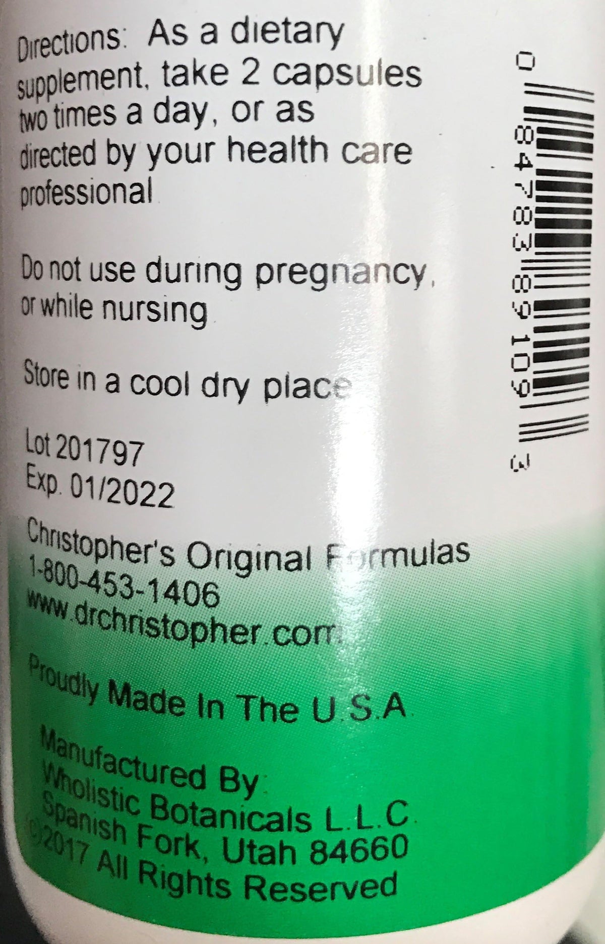 Christopher's Original Formulas Sinus Plus, Sinus Support Capsules, Whole Herb Synergistic Blend, 100 Count