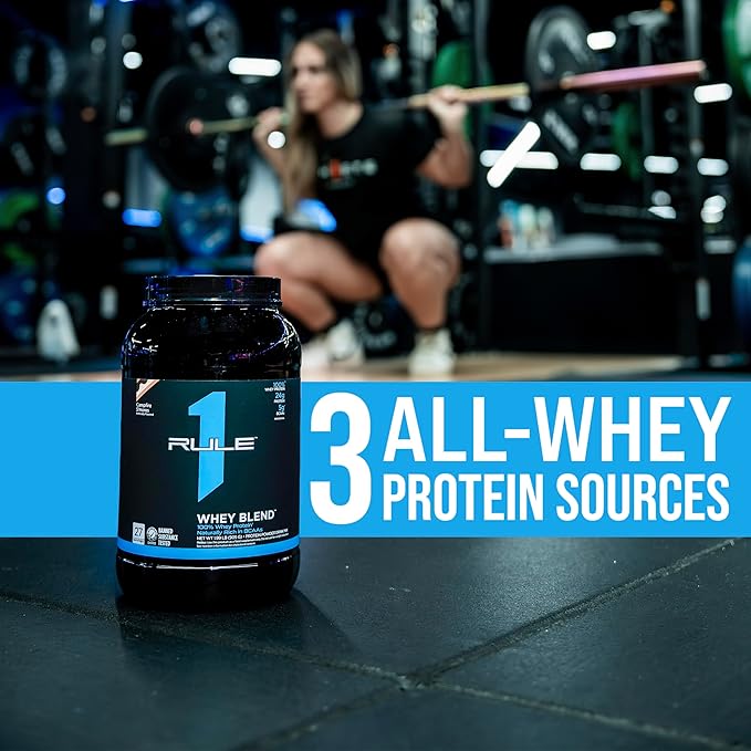Rule One Proteins, R1 Whey Blend- Cookies & Crème, 24g Fast-Acting Whey Protein Concentrates, Isolates, and Hydrolysates Per Serving, with Naturally Occurring EAAs and BCAAs, 5lbs