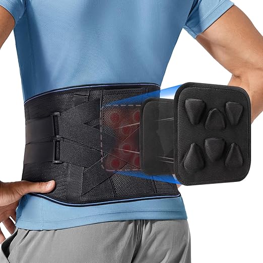 Adjustable Back Brace for Lower Back Pain & Sciatica Relief - Unisex Lumbar Support Belt for Herniated Disc, Posture Correction, Breathable Design for Work, Sports (B73,XX-Large)