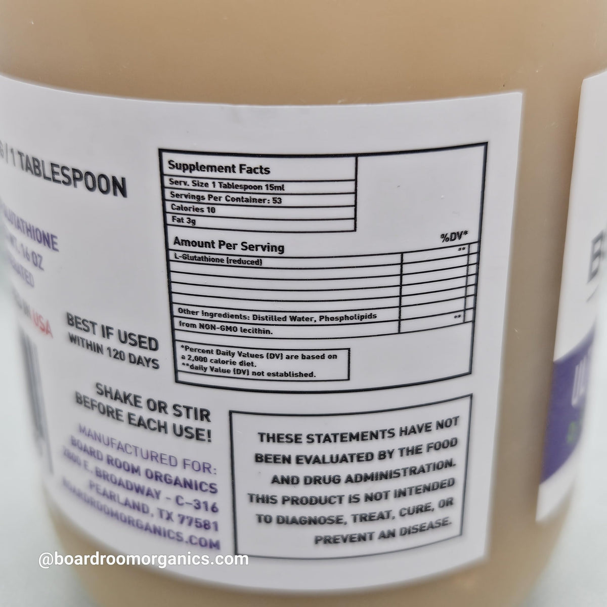 Board Room Organics Ultimate Liposomal Glutathione