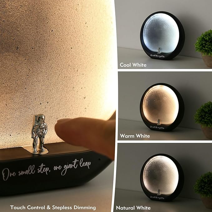 mamre Rechargeable Moon Night Light Gift for Wedding Anniversary Birthday Valentine's Day Christmas Father's Day