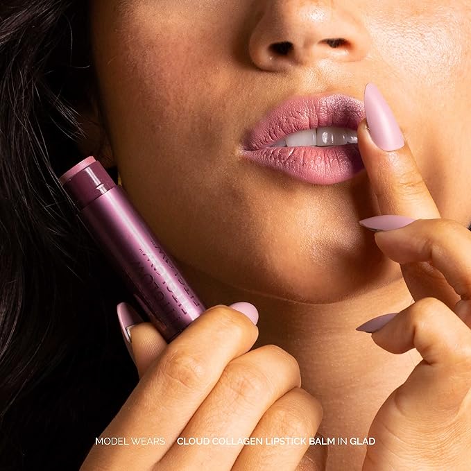 Fitglow Beauty - Cloud Collagen Lipstick Matte Balm | Vegan, Woman-Owned Clean Beauty (Glad, 0.14 oz | 4 g)