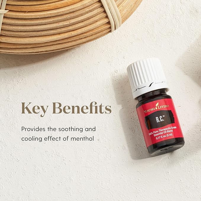 Young Living R.C. 5ml Essential Oil - 100% Pure and Premium-Grade - Cypress and Eucalyptus Blend for a Refreshing Breathing Experience - Aromatherapy Diffuser