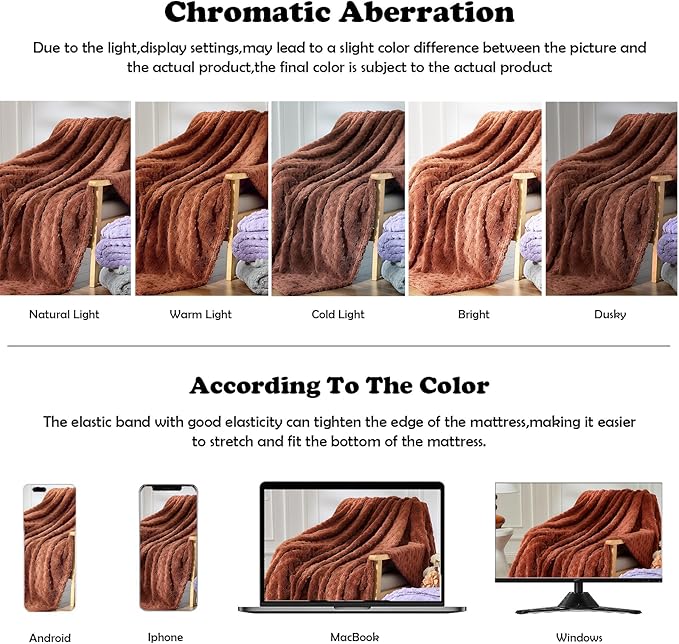 NEWCOSPLAY Super Soft Throw Blanket Coffee Premium Silky Flannel Fleece 3D Waffle Checkered Lightweight Bed Blanket All Season Use (Coffee, Throw(50"x70"))