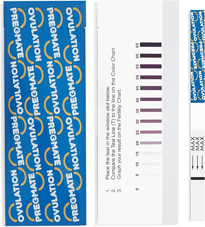 Pregmate 100 Ovulation Test Strips with Numerical LH Result Quantitative Predictor Kit (100 Count)