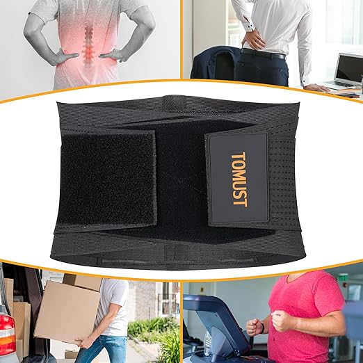 Back Brace - Breathable Waist Belt Lumbar Support for Lower Back Pain Relief, Recovery, Sciatica, Scoliosis, Herniated Disc, Lifting, With Dual Adjustable Straps for Men/Women, M