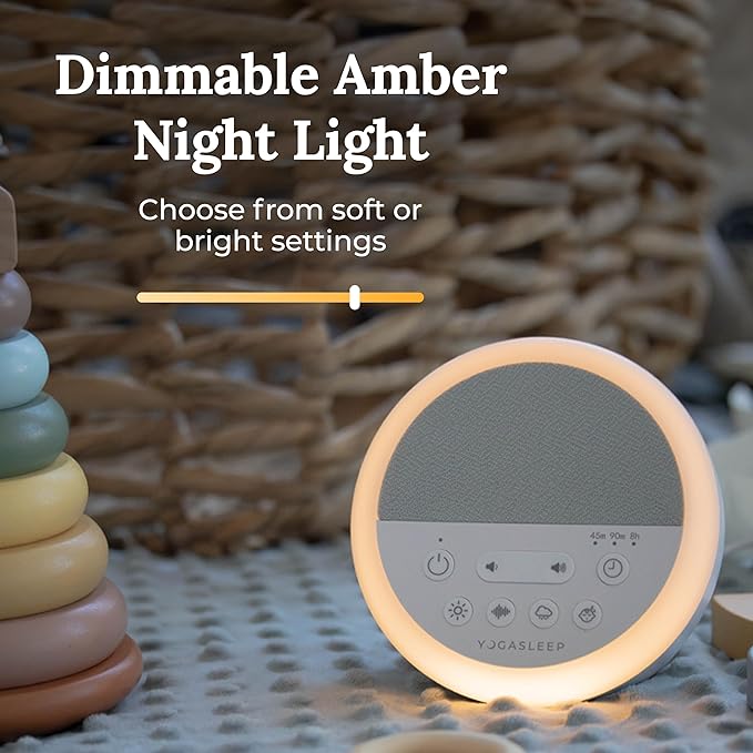Yogasleep Nod White Noise Sound Machine, With Soft Night Light & Sleep Timer, 20 Sound Options Including Lullabies, Nature & Pink Noise, Sleep Aid For Baby & Adults, Noise Canceling For Office Privacy