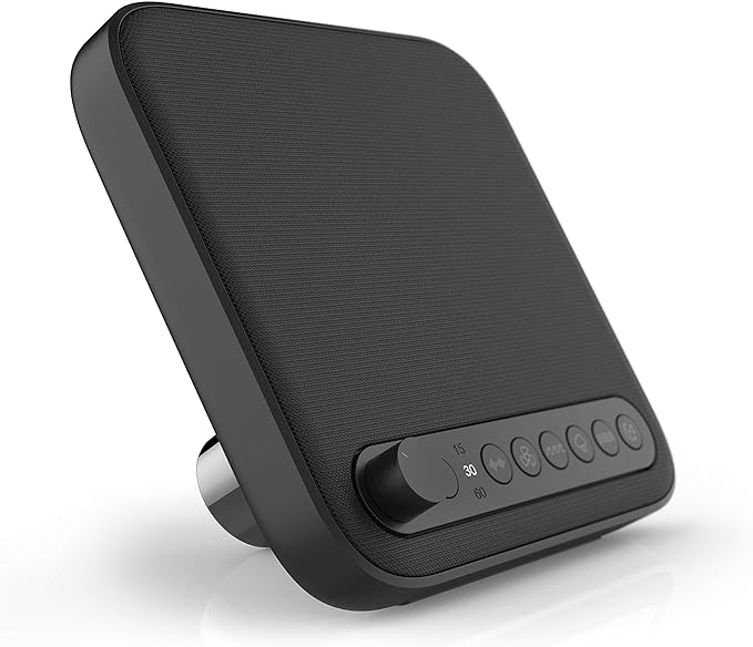 Pure Enrichment Wave Premium Sleep Sound Machine with USB Charger - Seamless Looping with 6 Soothing All-Natural Sounds, & Auto-Off Timer - Easily Portable for Travel (Black) Patented Design