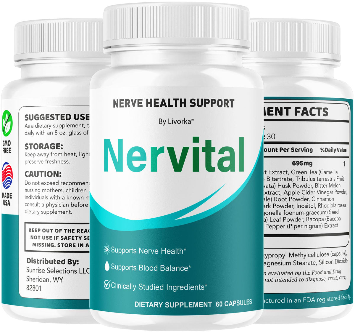 Nervital Capsules - Official Advanced Premium Formula Nerve Health Support, All Natural Nervital Supplement Vitamins for Overall Health & Wellness Reviews, 60 Capsules for 1 Month
