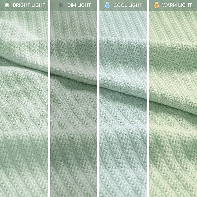 Madison Park Liquid Cotton Luxury Blanket Premium Soft Cozy 100% Ring Spun Cotton For Bed , Couch or Sofa, Full/Queen, Sea Foam
