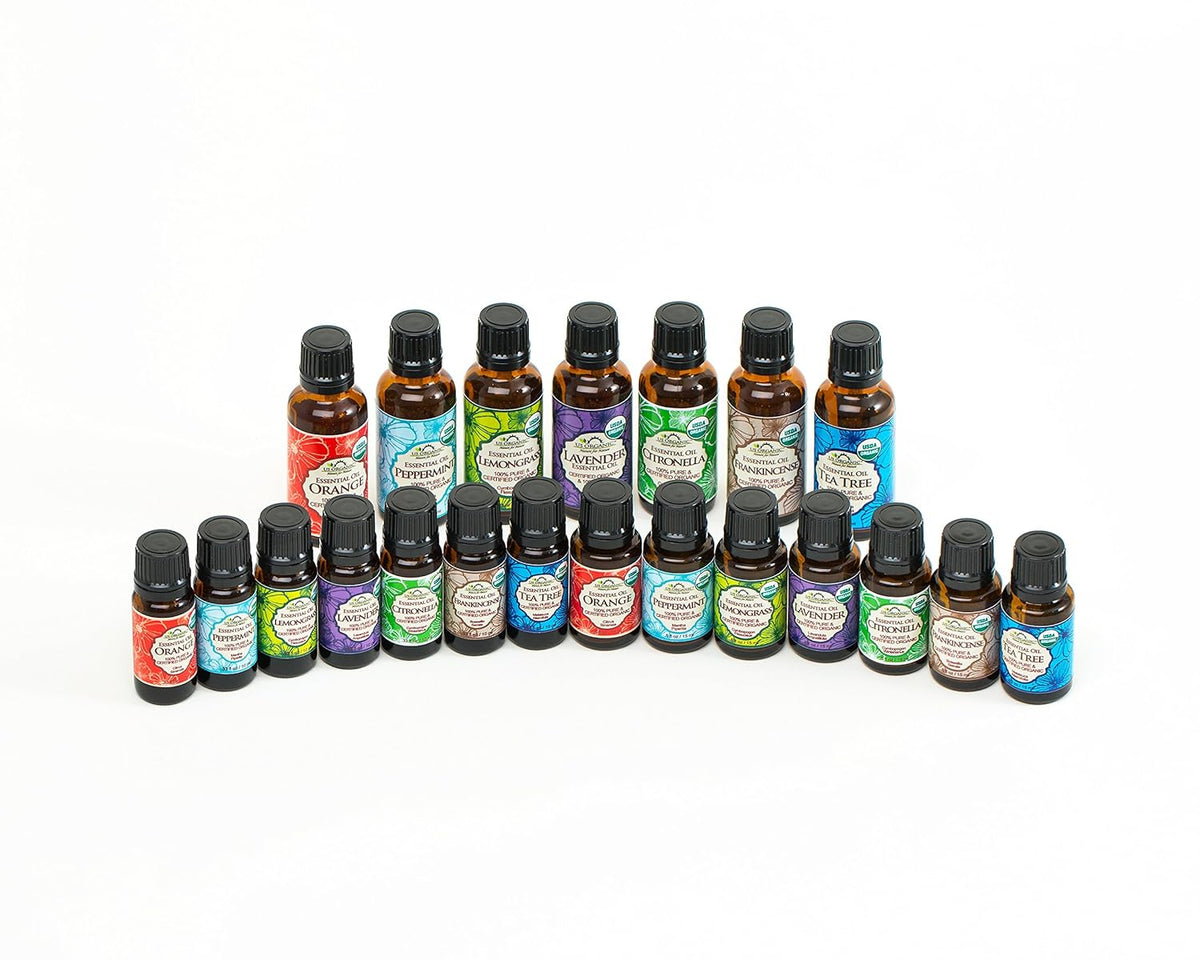 US Organic 100% Pure Lavender Essential Oil, Directly sourced from Bulgaria, USDA Certified Organic, Undiluted, for Diffuser, Humidifier, Massage, Skin, Hair Care, Non GMO, 30 ml 2 Pack