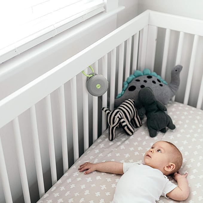Yogasleep Hushh Portable White Noise Machine for Baby, 3 Soothing, Natural Sounds with Volume Control, Compact for On-The-Go Use & Travel, USB Rechargeable, Baby-Safe Clip & Child Lock, Grey, 2 Count