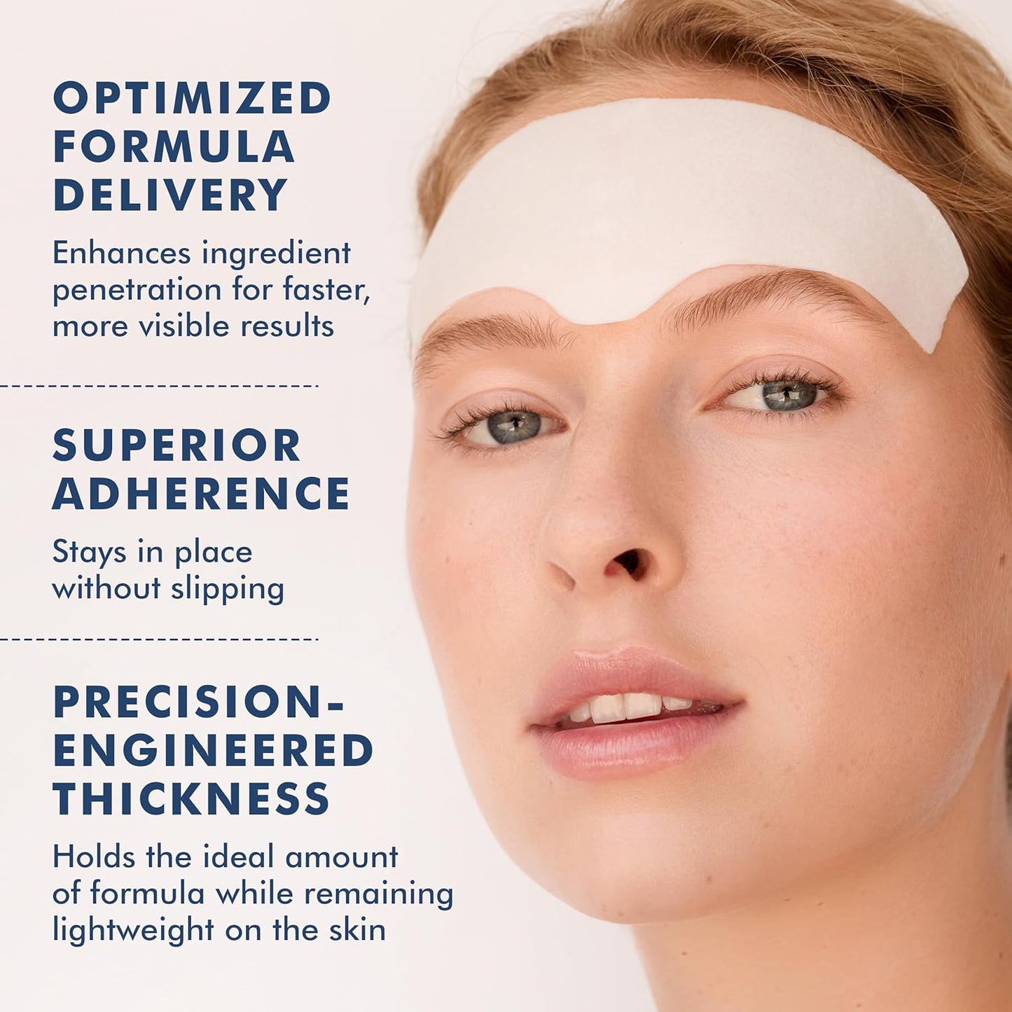 Skyn ICELAND Hydro Cool Firming Forehead Patches, 10 Minute Smoothing Treatment with Peptides and Hyaluronic Acid, All Skin Types, 4 Patches