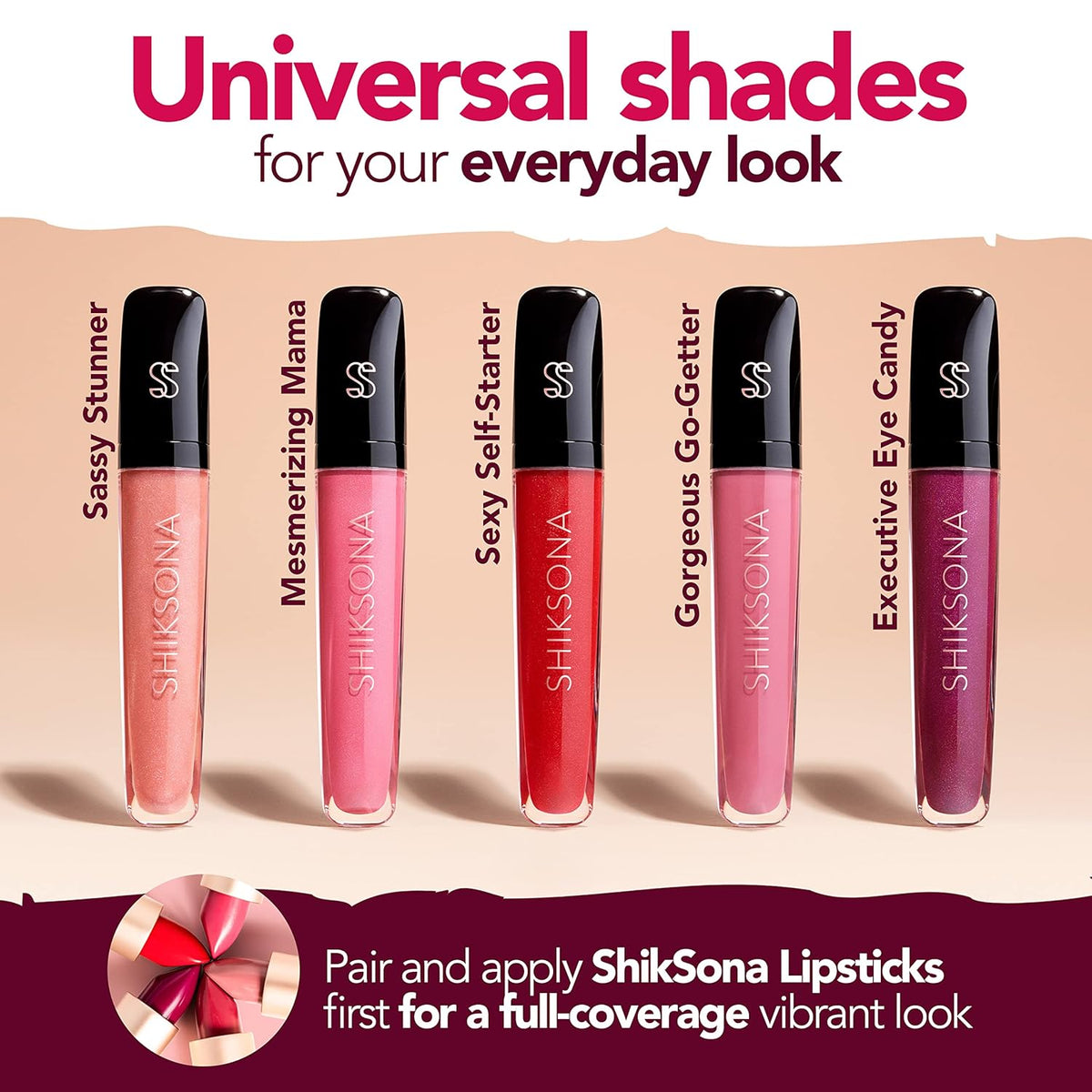 High Shine Lip Gloss | Hydrating, Vegan, High Pigment, Non-Sticky Lipgloss in a Timeless, Universal Color | Sexy Self-Starter (Candy Apple Red)