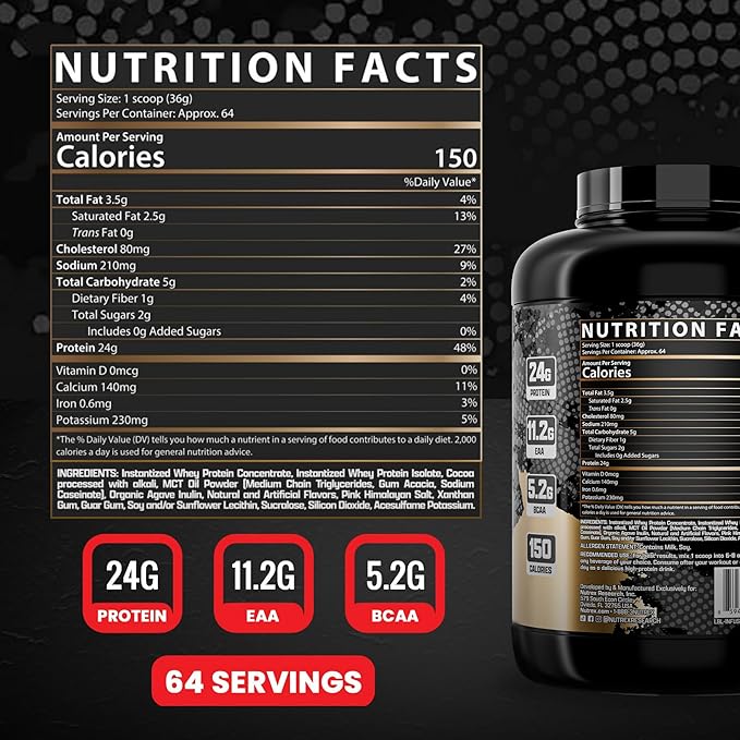 Nutrex Research Whey Protein Powder, Chocolate Muscle Infusion Whey Isolate Plus Niox Bundle