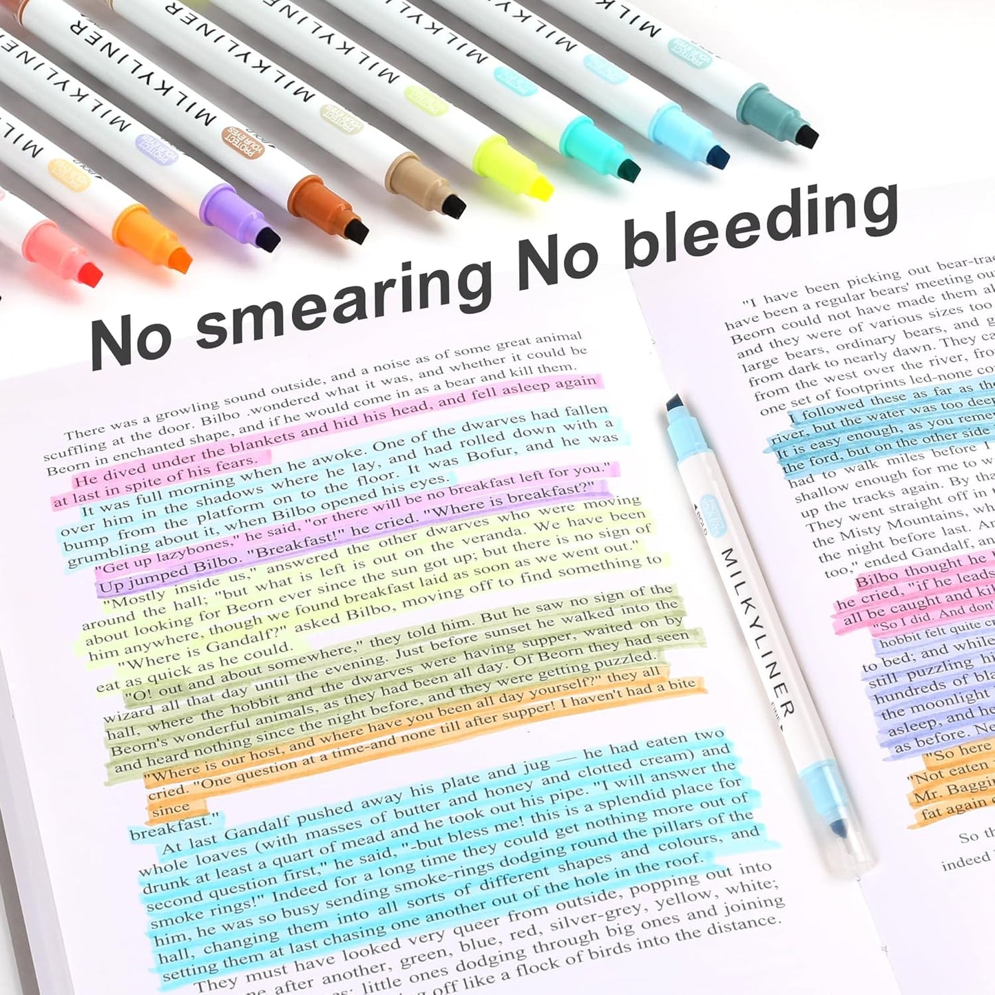 Highlighters Assorted Colors,24 Unique Retro Colors, Pastel Highlighters, Quick Dry Dual tip and Fine Tip No Bleed Highlighter Markers for Bible Journals Planners Books Notes