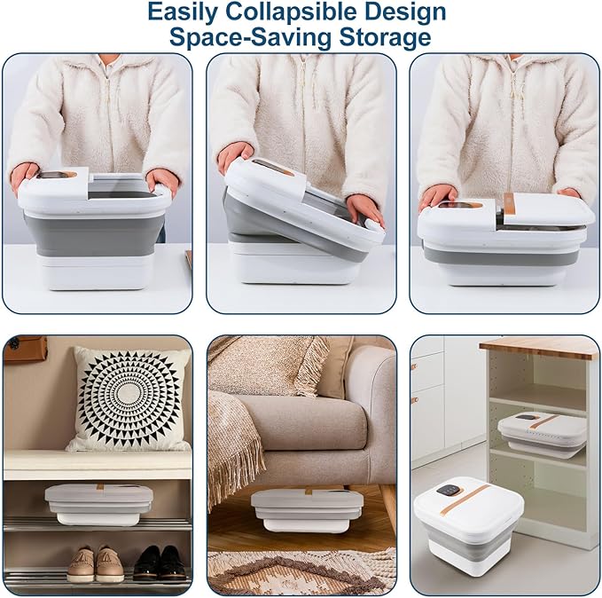 Collapsible Foot Spa Bath with Heat, Motorized Massager, Touch Screen, Foot Pedicure Kit, Temperature Control, Pedicure Foot Spa, Foot Bath