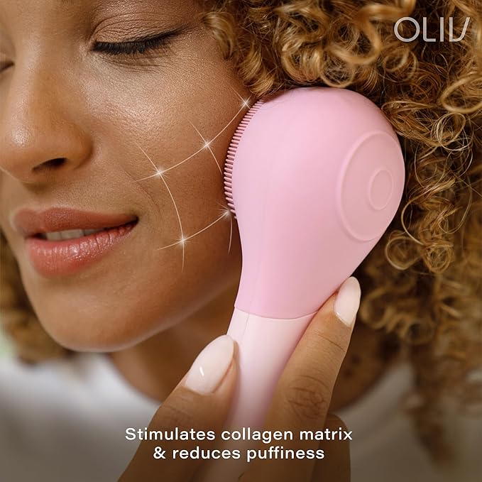 Oliv Facial Cleansing Brush - Sonic Exfoliate Face Cleaner Brush, Facial Cleanser Brush - Face Brush Cleanser Brush - Wash Washer Electric Scrubber Women Waterproof