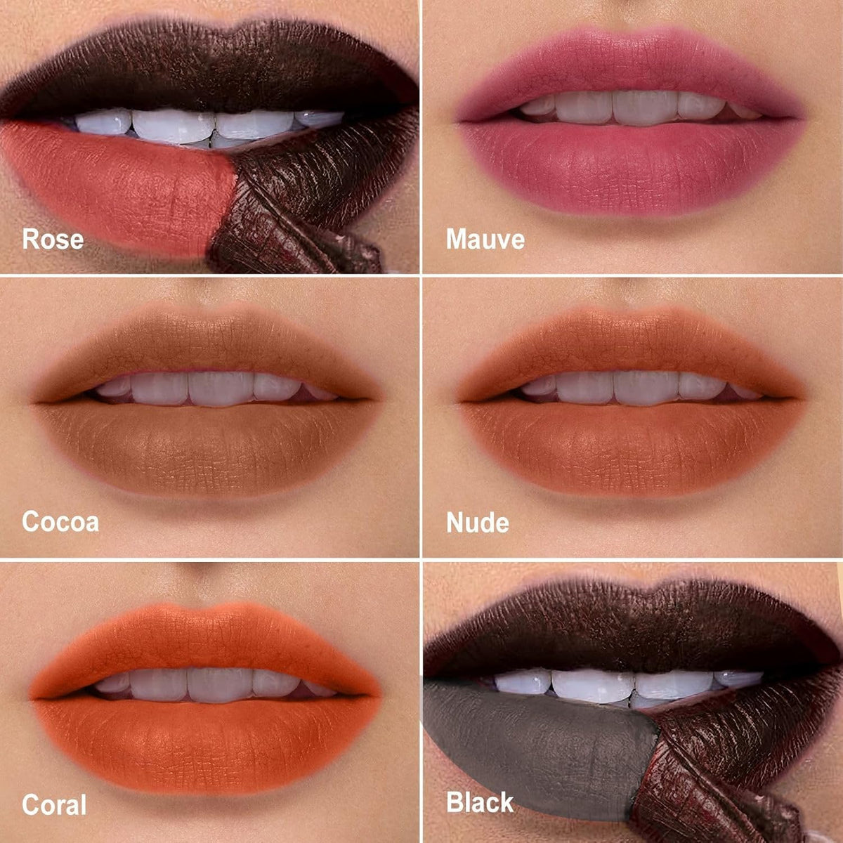 OETUIOW Lip Stain Peel Off, Lip Liner Moisturizing Long-Lasting & Waterproof, Transfer Proof & Plumping, Non-Stick Cup, Cocoa Color