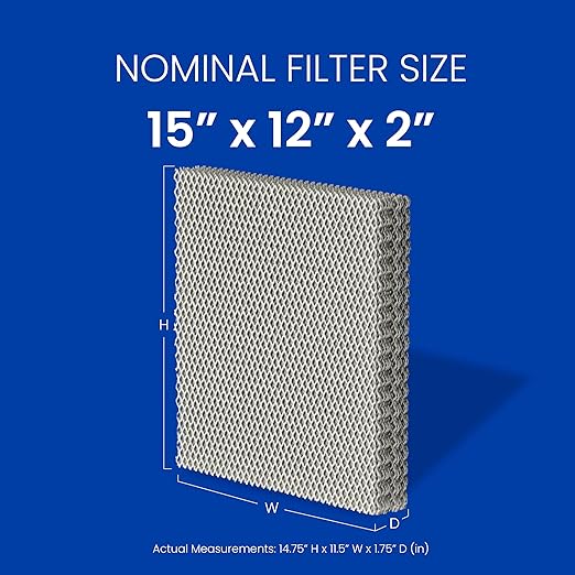 AprilAire 12 Water Panel Humidifier Filter Replacement for AprilAire Whole-House Humidifier Models 112, 224, 225, 440, 445, 445A, 448 (Pack of 2)