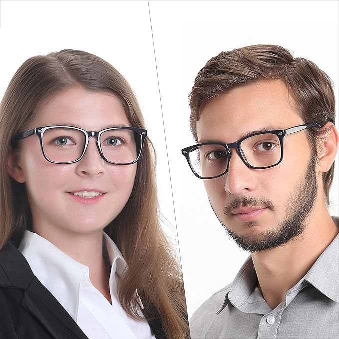 YEIN Bifocal Reading Glasses with Blue Light Blocking Lenses, Bifocal Reader for Women and Men, Vintage Square frame with Spring Hinge (+0.00/+1.75 magnification)