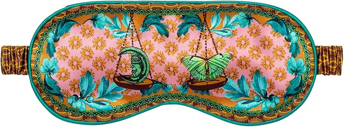 slip Pure Silk Sleep Mask - 100% Pure 22 Momme Mulberry Silk Eye Mask - Comfortable Sleeping Mask with Elastic Band + Pure Silk Filler and Internal Liner, Zodiac Collection: Libra