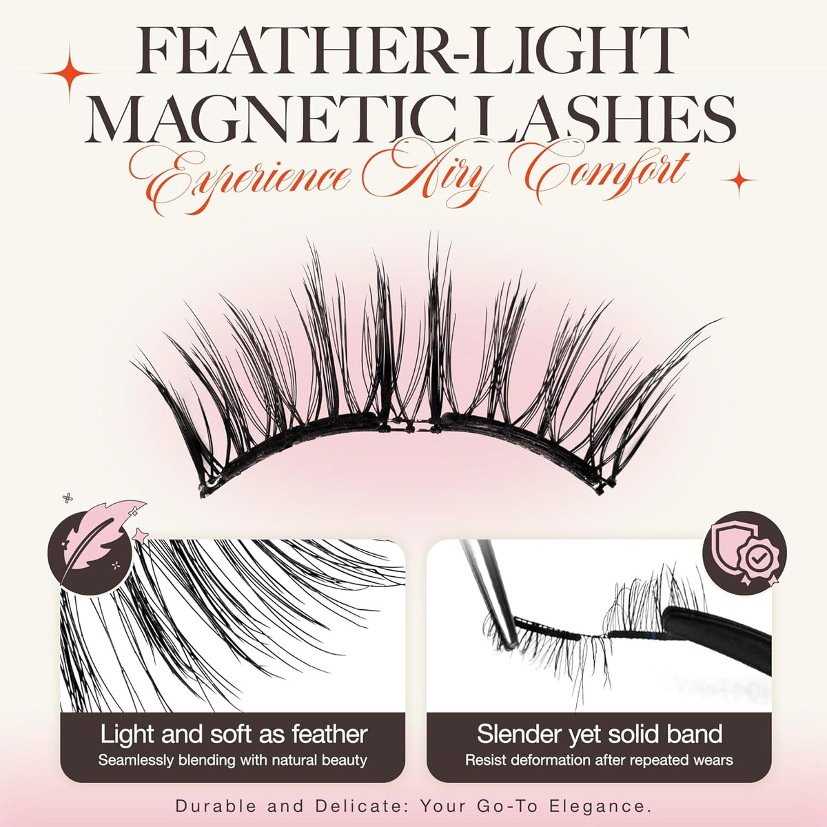 LASHVIEW Upgrade Magnetic Eyelashes with Applicator Reusable Soft Magnetic Eyelashes Natural Look No Glue Needed Magnetic Eyelashes Magnetic Lashes Kit Easy to Wear and Remove(A03)