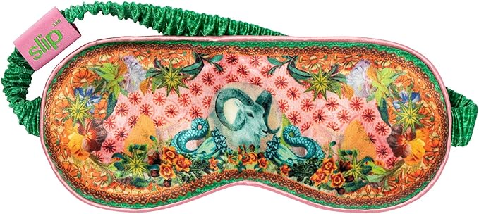 slip Pure Silk Sleep Mask - 100% Pure 22 Momme Mulberry Silk Eye Mask - Comfortable Sleeping Mask with Elastic Band + Pure Silk Filler and Internal Liner, Zodiac Collection: Capricorn