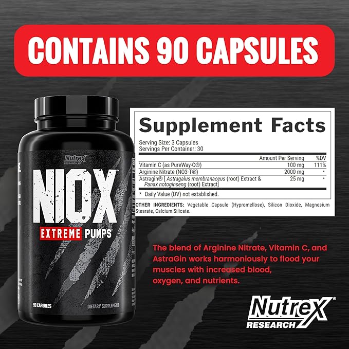 Nutrex Research Whey Protein Powder, Chocolate Muscle Infusion Whey Isolate Plus Niox Bundle