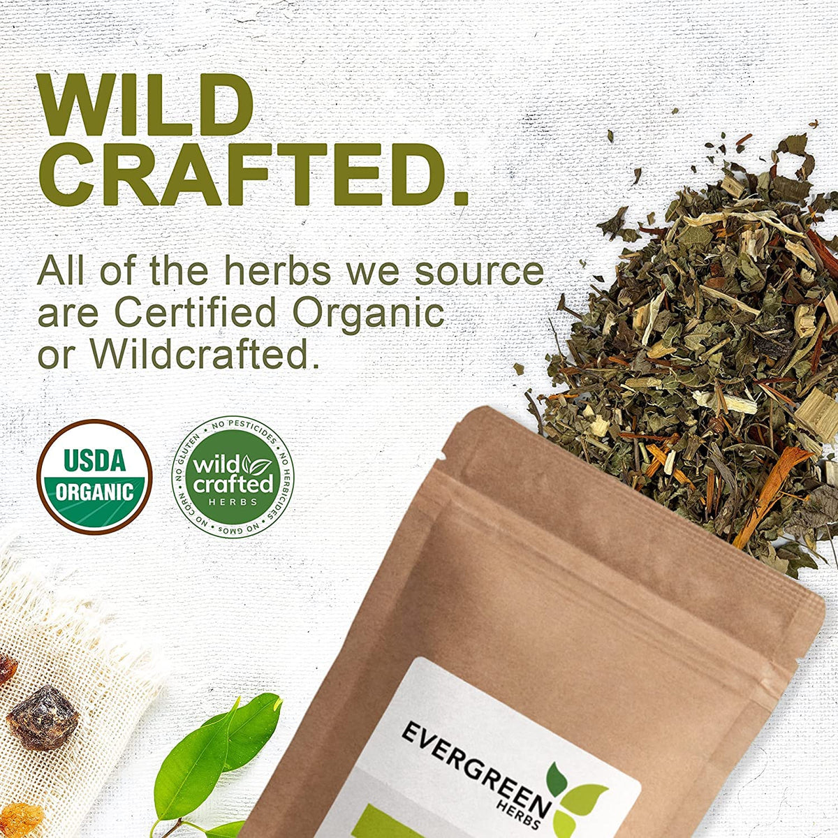 Evergreen Herbs Muicle Capsules - 90 Vegetable Capsules, 1350 mg Per Serving, Mexican Honeysuckle Plant Herbal Supplement for Daily Wellness, Liver, & Immune Support, No Fillers or Additives