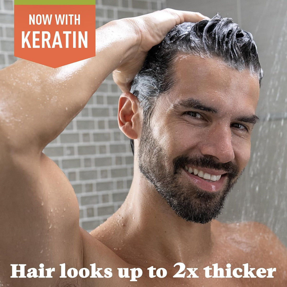 Just for Men Control GX Grey Reducing Beard Wash Shampoo with Keratin, Gradually Colors Mustache and Beard, Leaves Facial Hair Thicker Softer and Fuller, 4 Fl Oz - Pack of 1 (Packaging May Vary)