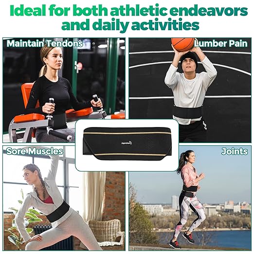 Back Smart Brace for Lower Back Pain Relief - Lightweight Copper Lumbar Brace for Men and Women, Lumber Support Belt with Adjustable Velcro for Sciatica - Small/Medium, 1 Pack