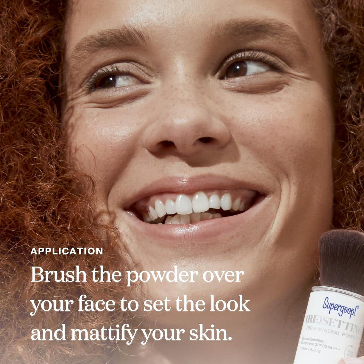 Supergoop! (Re) setting Mineral Powder, Medium - 0.15 oz - Makeup Setting Powder + Broad Spectrum SPF 35 PA+++ Sunscreen - With Ceramides, Olive Glycerides & Coated Silica Spheres