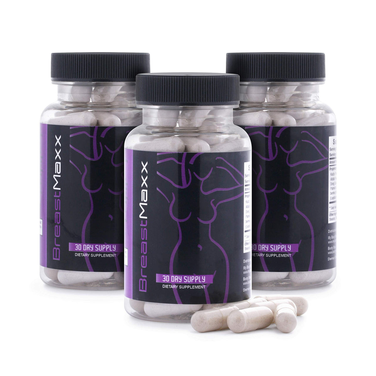 Breast Maxx Natural Breast Enhancement Pills for Men and Women - Female Enhancement Pills - Growth Hormones for Men - Pills Promoting Breast Growth - (3 Pack)