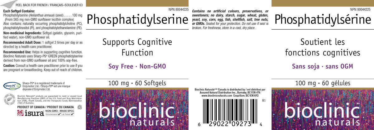 Phosphatidylserine 100Mg 60 Gels