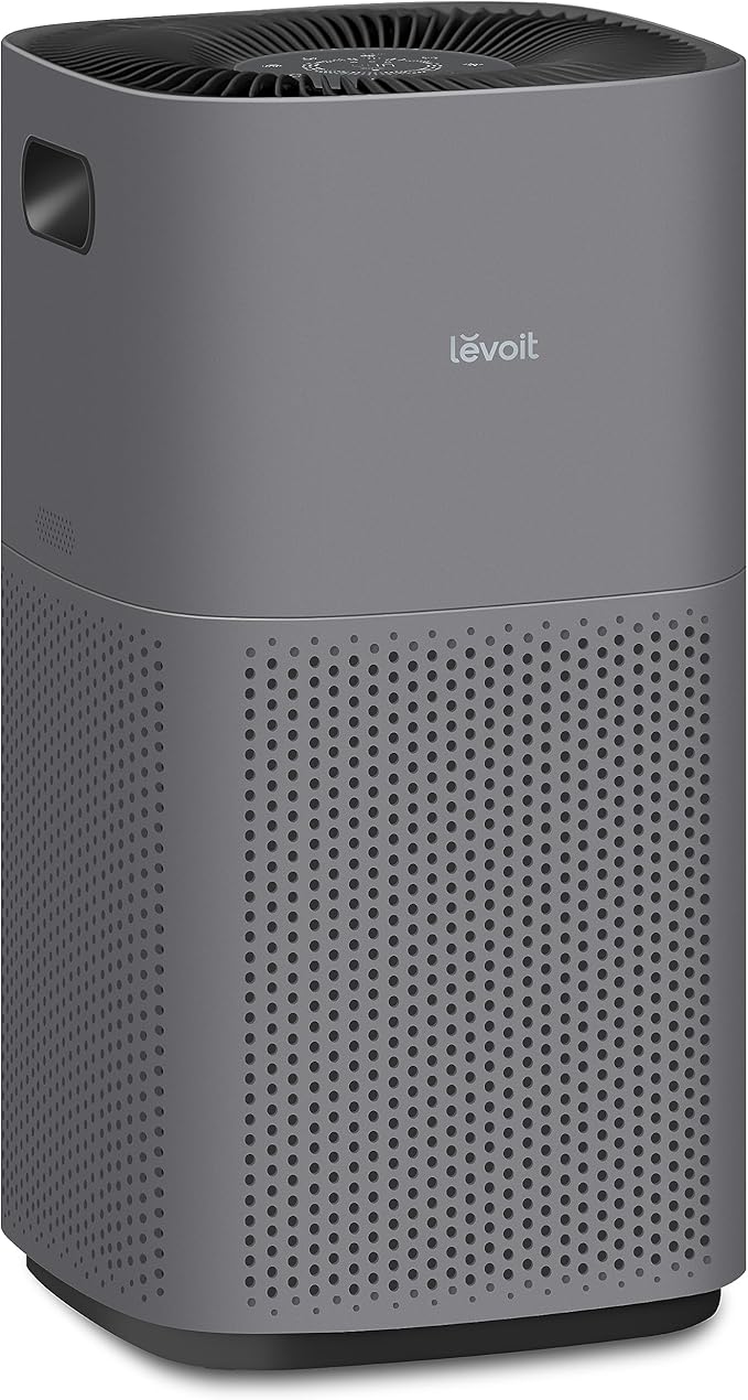 LEVOIT Air Purifiers for Home Large Room Up to 2933 Sq. Ft with Smart WiFi, PM2.5 Monitor, HEPA Sleep Mode, 3-in-1 Filter for Smoke, Pet Allergies, Dust and Odor, Alexa Control, Core 600S-P, Gray