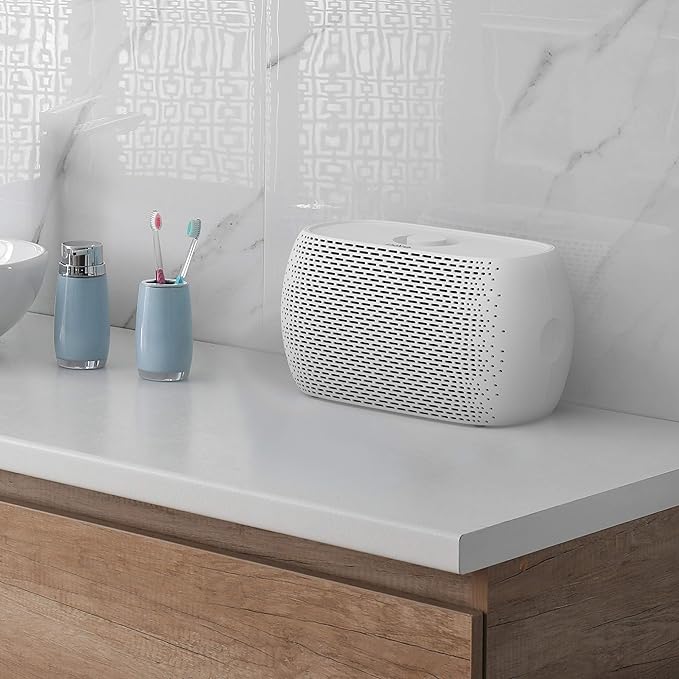 Pure Enrichment PureZone Breeze Tabletop 2-in-1 Air Purifier - True HEPA Filter Cleans Air, Helps Alleviate Allergies, Removes Pet Hair, & Smoke - Ideal for Home, Bedroom, & Office Desktop Surfaces