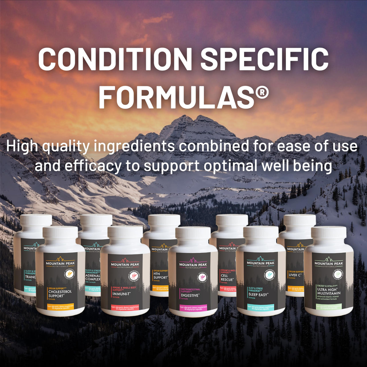 Mountain Peak Nutritionals Glycemic Formula - Organ Support Supplement - Supports Healthy Levels & Promotes Metabolic Processes - Hypoallergenic Dietary Supplement (90 Vegetarian Capsules)