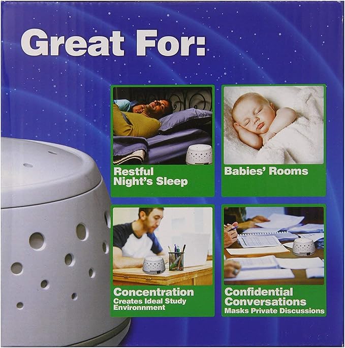 Sleep Easy Sound Conditioner, White Noise Machine Featuring Non Looping Soothing Natural Sound of Flowing Air from a Real Fan (2 Pack)